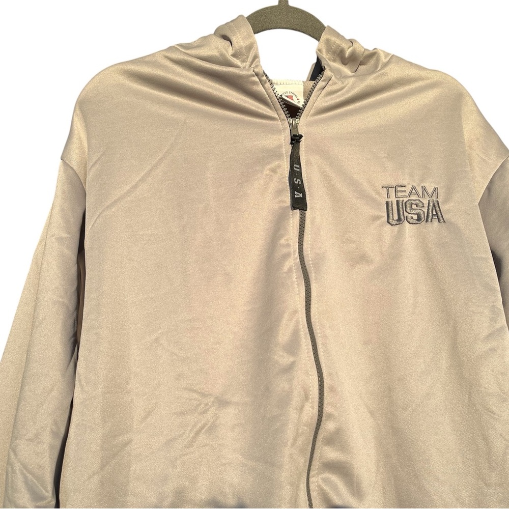 XL United States Olympic Committee Grey Zip Up Hoodie
